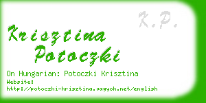 krisztina potoczki business card